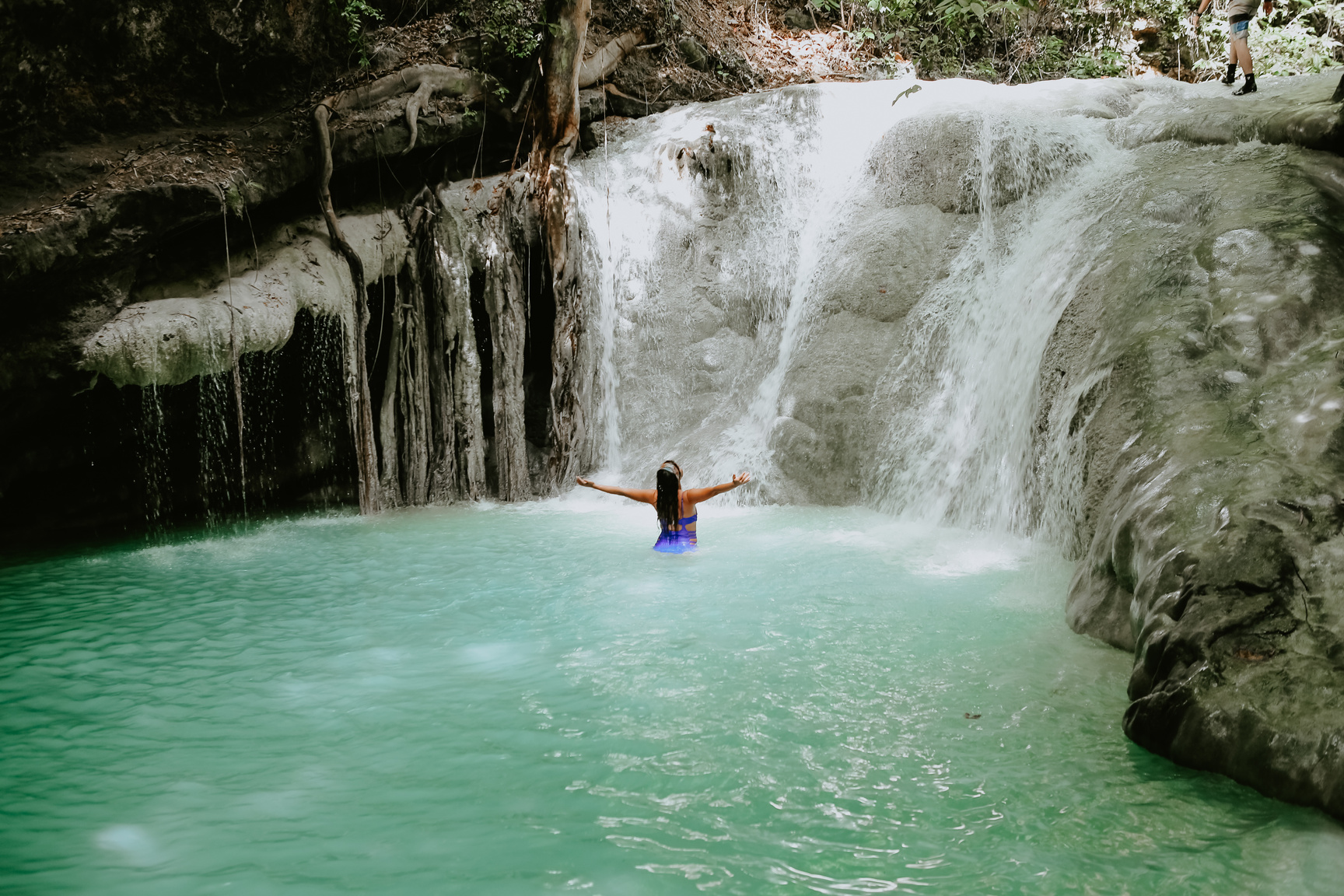 Beautiful Tumalog Waterfall, Oslob, Cebu, Philippines