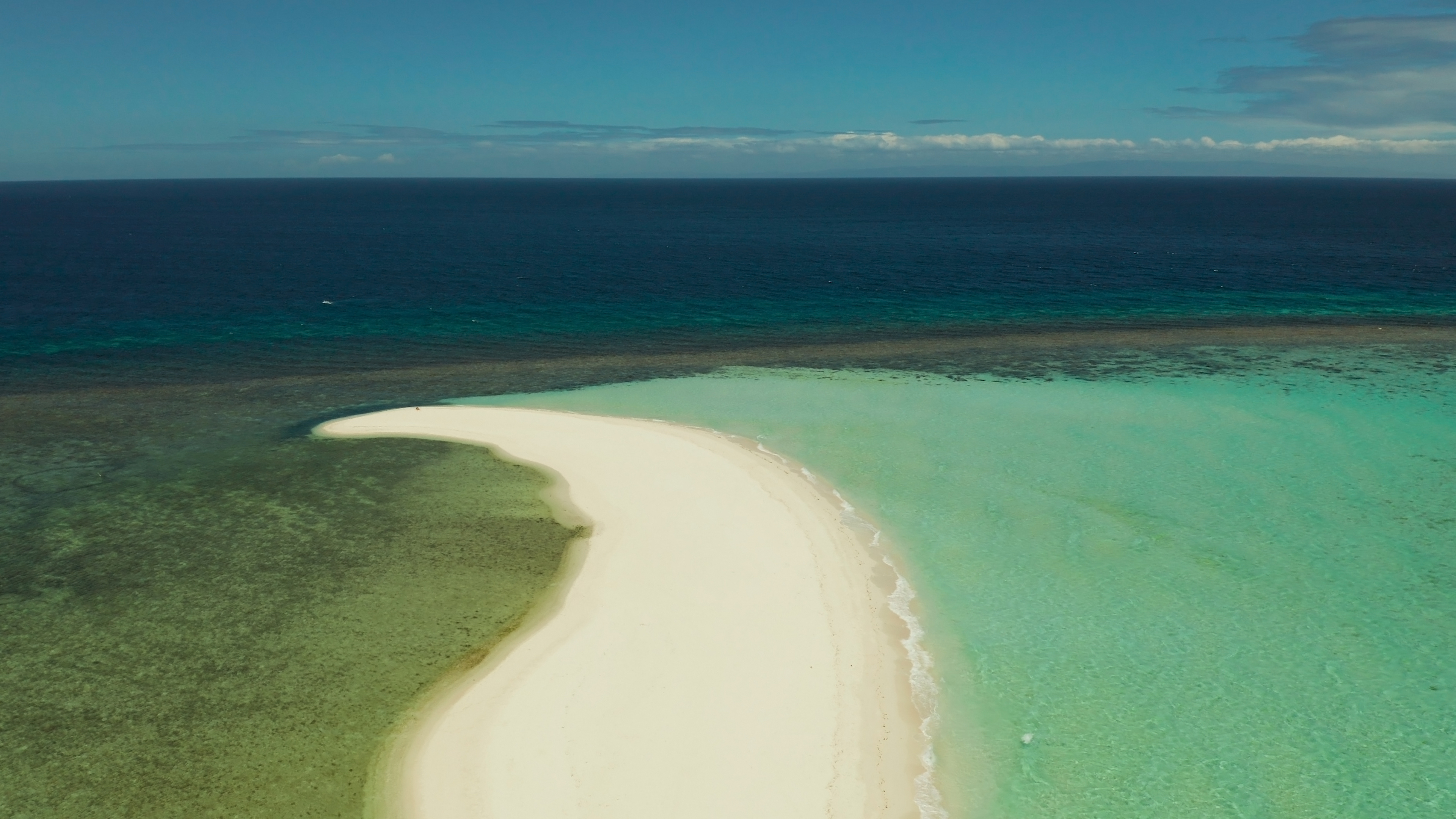 Tropical island with sandy beach. Camiguin, Philippines