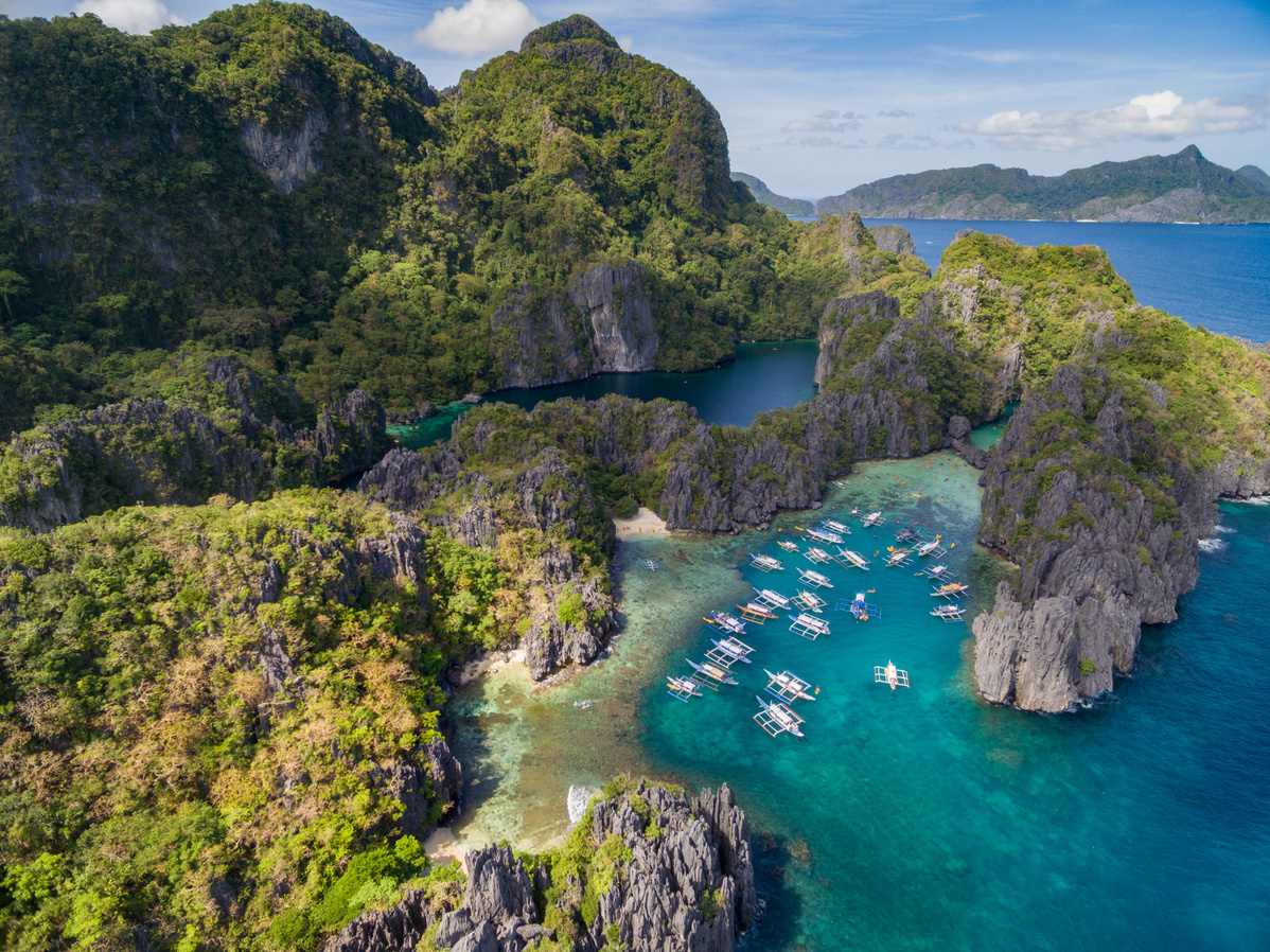 Small Lagoon in El Nido, Palawan, Philippines. Tour A route and Place. Miniloc Island