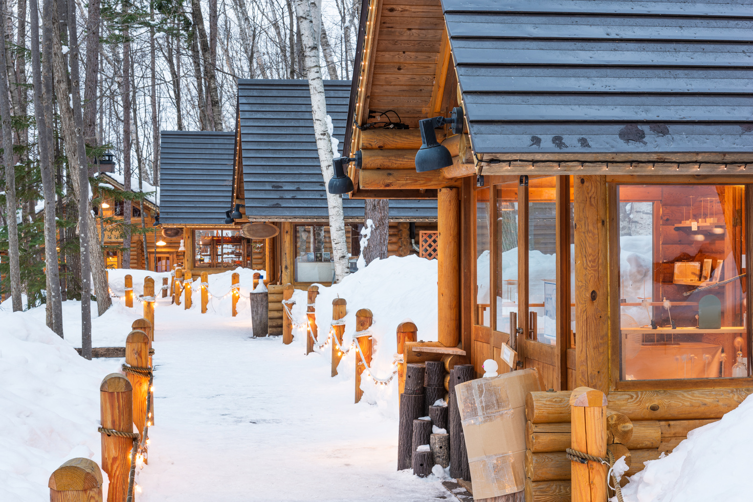 Furano, Hokkaido, Japan winter cabins