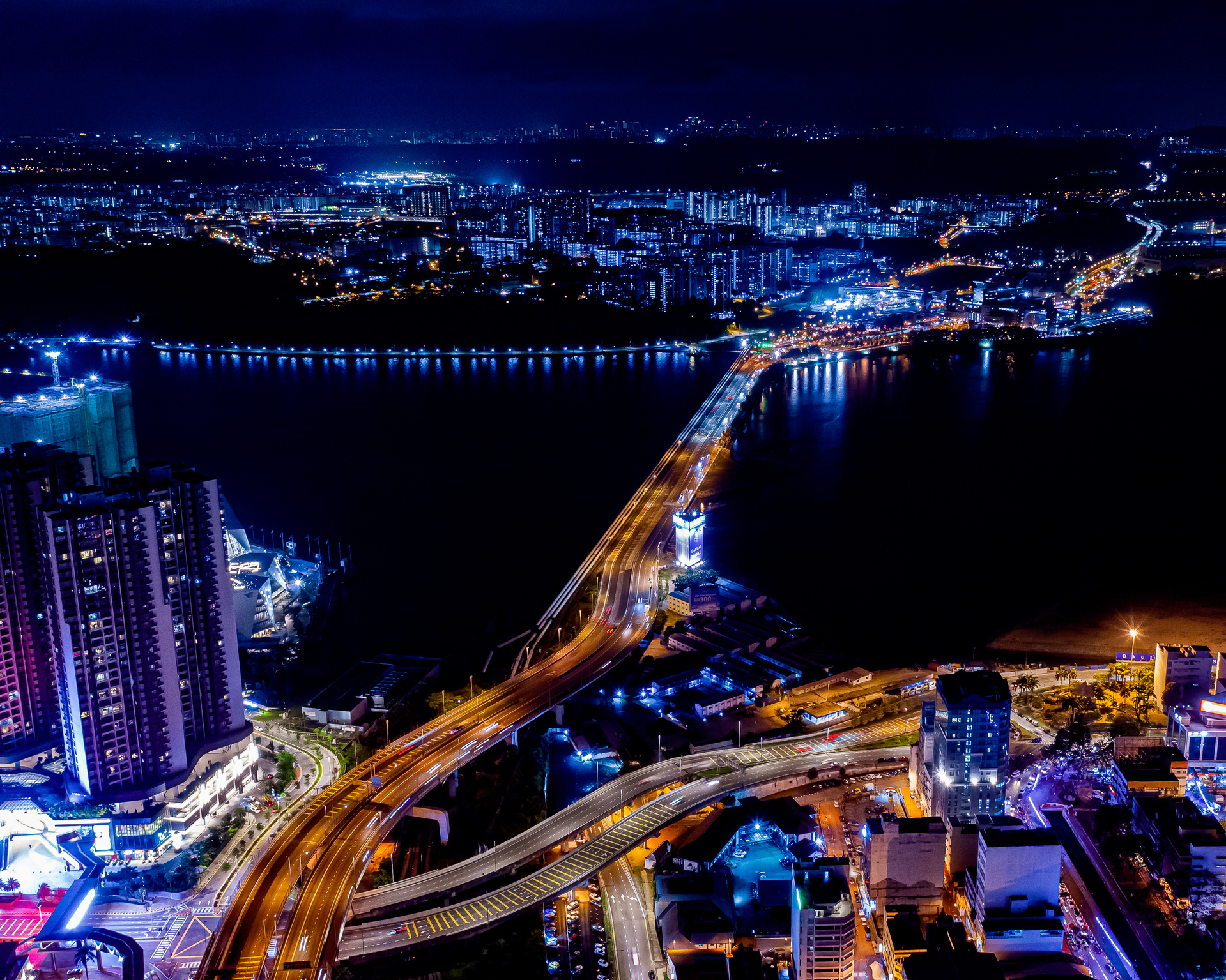 Johor Bahru and Singapore causeway