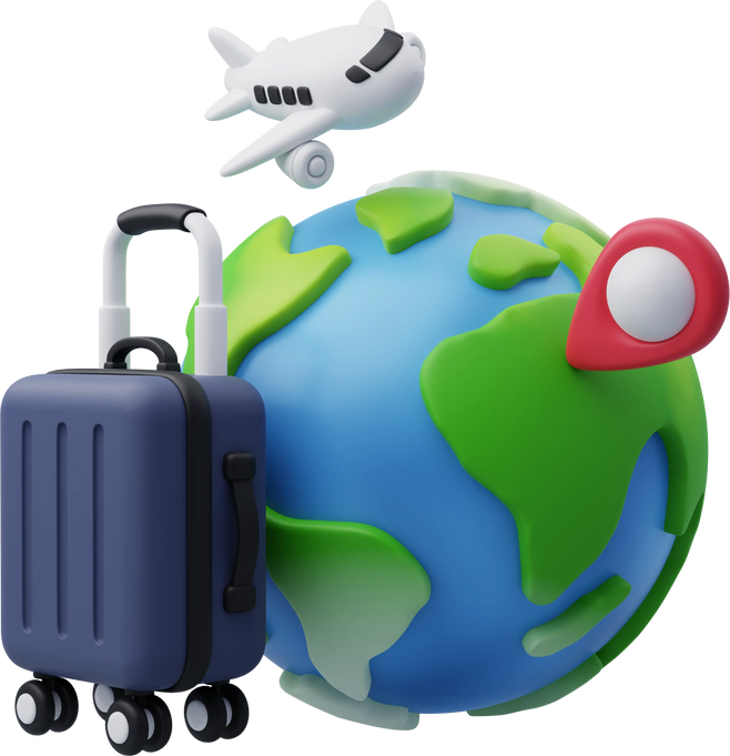 3D Travelling Icon Illustration